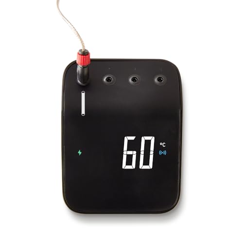 Weber Connect Smart Grilling Hub - intelligentes Fleischthermometer mit Bluetooth & WLAN, Kontrolle am Gerät oder per App, Step-by-step Anleitungen/Rezepte, bis 4 Messfühler möglich - Schwarz (3202) von Weber