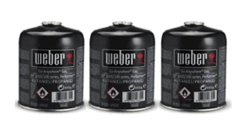 Weber Gaskartusche 3er-Pack (3 x 445 g) von Weber