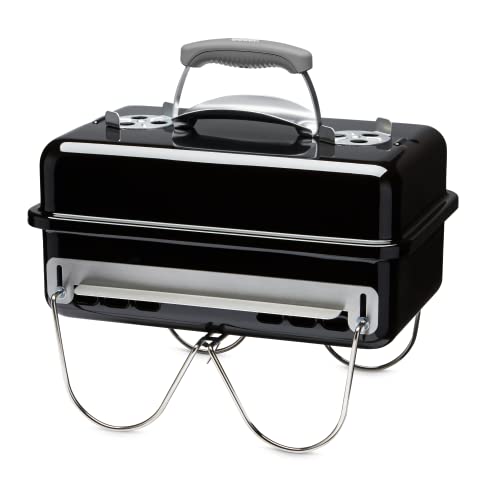 Weber Go-Anywhere Holzkohlegrill, portabel, Schwarz (1131004), 27x31x43 cm von Weber