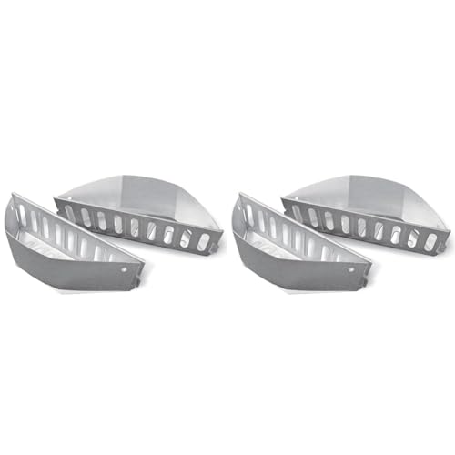 Weber Holzkohlek?rbe Char-Basket, 2er Set, fr direkte und indirekte Hitze, fr Holzkohlengrills von 47, 57 und 67cm, 7403, 8 cm x 9 cm x 36 cm, Edelstahl (Packung mit 2) von Weber