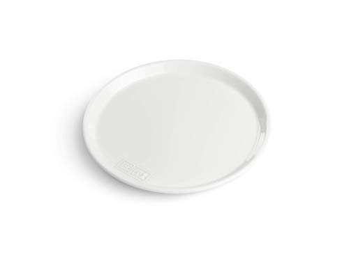 Weber Porzellan-Dessertteller (Ø 20cm) 2er Set, aus extrem belastbaren kratzfesten Hartporzellan, perfekt für den Outdoor-Gebrauch, extra verstärkter Boden, spühlmaschinenfest - Weiß (17881) von Weber