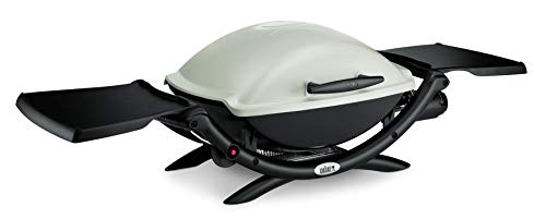 Weber Q2000 Gasgrill, 55 x 39 cm, mit ausklappbaren Seitentischen, Titanium (53060079) von Weber