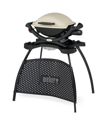 Weber Q1000 Gasgrill, 43 x 32 cm, mit Standfuss, Titan (50060379) von Weber