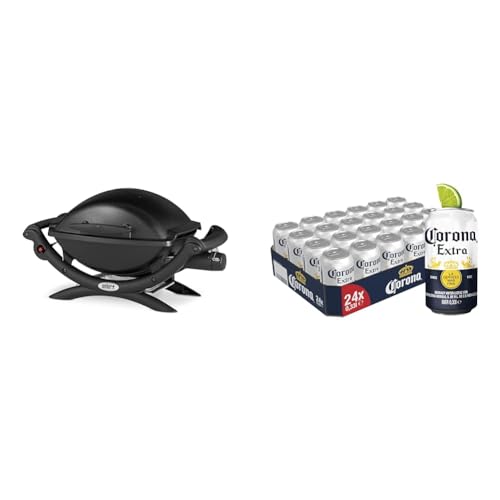 Weber Q1000 Gasgrill und Corona Extra Dosenbier (24 X 0.33 l) von Weber