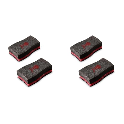 Weber Reinigungsschwamm, 2er Set, mit Zwei Seiten für unterschiedliche Oberflächen (raue/grobe & weich Seite), hohe Reinigungskraft, für alle Grills geeignet - Schwarz (17688) (Packung mit 2) von Weber