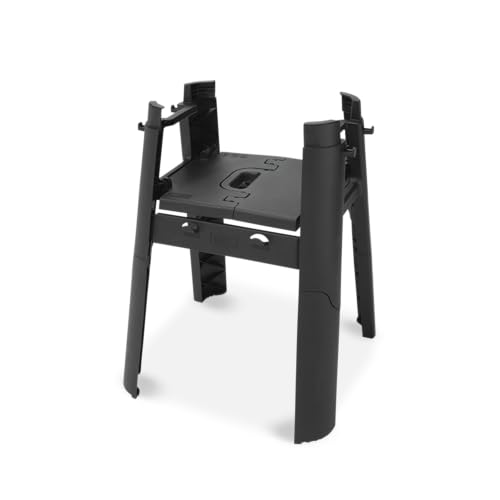 Weber Stand für Lumin Compact Grill, mit Seitentisch, Zusammenklappbar, mit integrierten Haken für Grillwerkzeug - Schwarz (6616) von Weber