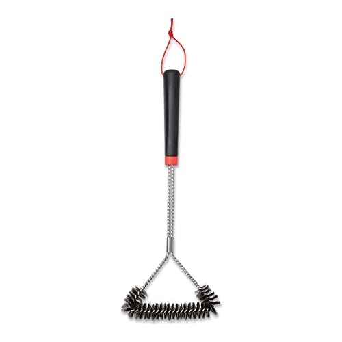 Weber Three-Sided Grill Brush Dreiseitige Grillb rste, 46 cm, Schwarz/Silber, 6278 von Weber