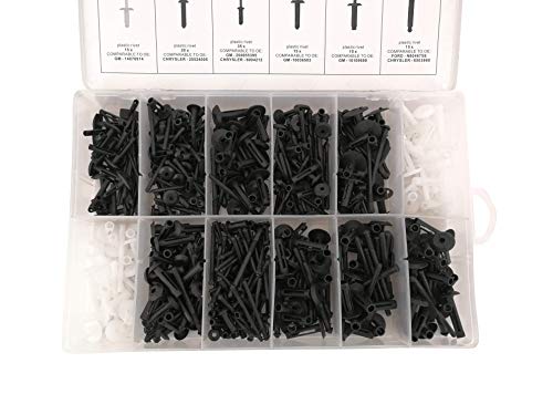 Blindnieten Sortiment Kunststoff 235 tlg. passend für BMW GM FORD CHRYSLER & VW von WeberTools