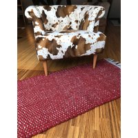 Pikee Rot - Lieblingsteppich Aus Schafwolle Pikee Rot - Lieblingsteppich Aus Schafwolle von WebereiRagweaver