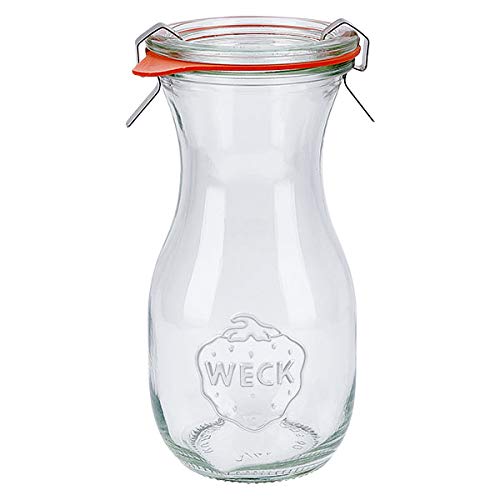 6x WECK-Saftflasche 290ml mit Gummiring und 2 Klammern 6x WECK-Saftflasche 290ml mit Gummiring und 2 Klammern von Weck