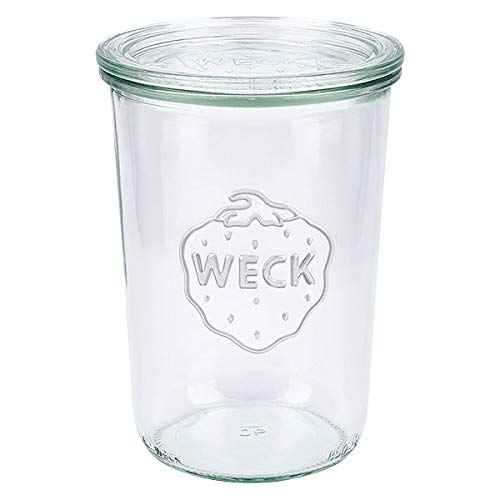 6X WECK-Sturzglas 850ml (3/4 Liter) mit Deckel von Weck