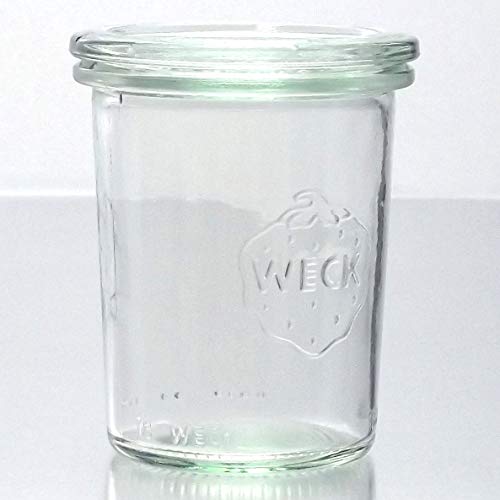 12 Weck 160ml Sturzgläser RR60 mit 12 Glasdeckel im Original Karton (Mit Glasdeckel) von Weck