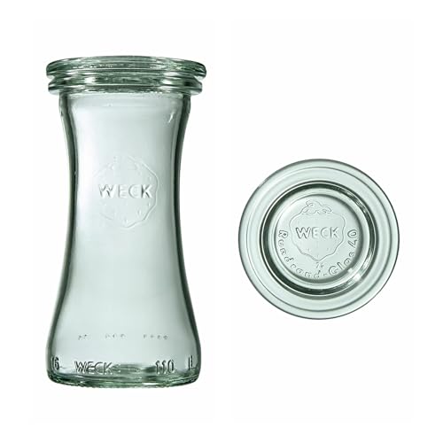 6 Einmachgläser Sturzgläser Weckgläser ® Spule® 110 ml, mit Glasdeckel und Dichtung Durchmesser 40 mm (Clips nicht enthalten) – 6 von Weck