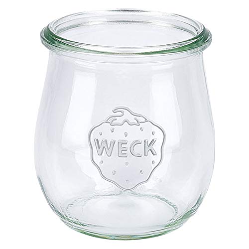 6x WECK-Mini-Tulpenglas 220ml mit Öffnung RR 60 von Weck