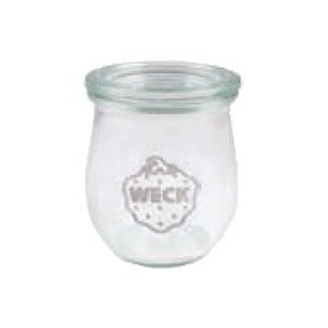 Weck Weck Lot von 6 Konservierungsbehältern im Weckglas// Mini-Tulpen, Kapazität: 220 ml/h: 60/80 mm, mit verschiedenen Deckeln von Weck