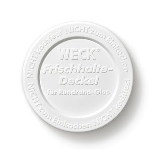 WECK Deckel 40 mm | 5 Stück | Zum Einmachen von Konserven, Säften, hermetischer Aufbewahrung von trockenen Zutaten von Weck