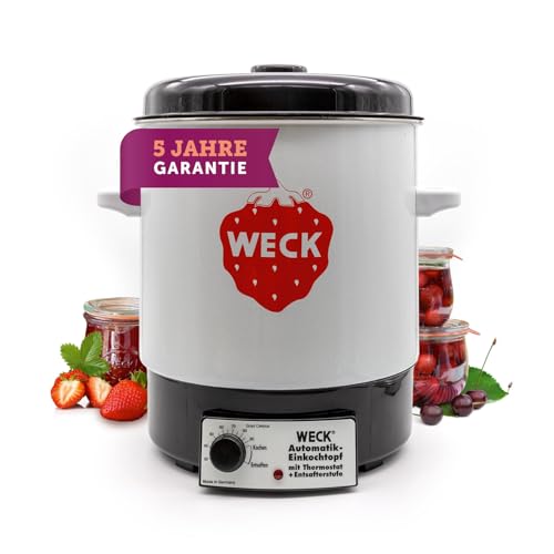 WECK Einkochautomat WAT14 Emaille mit Präzisionsthermostat – 29L Einkochtopf, Glühweinkocher, Dampfentsafter, Einweckautomat – Made in Germany, hochwertig & vielseitig von Weck
