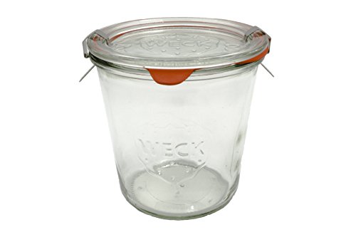 WECK Einmachglas 580 ml mit Deckel 100 mm inkl. Dichtungen und Clips von Weck
