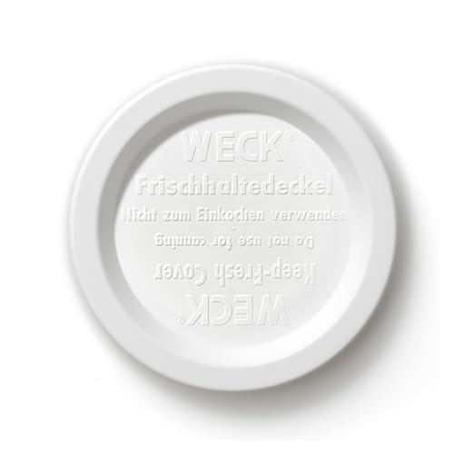 WECK Keep Fresh Weck 80 mm Deckel, 5 Stück | Zum Einmachen von Konserven, Säften, zur luftdichten Aufbewahrung von trockenen Zutaten | Für WECK-Gläser von Weck