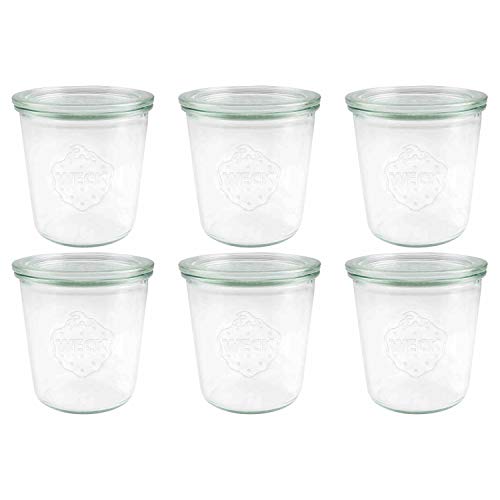 WECK Sturzgläser-Set 6 Stück 1/2 Liter Gläser von Weck