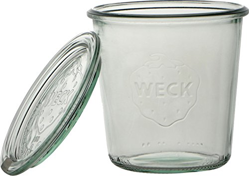 Weck Sturzglas 290ml 6er-Set Deckel, Glas, Transparent, 6 x 290 ml von Weck
