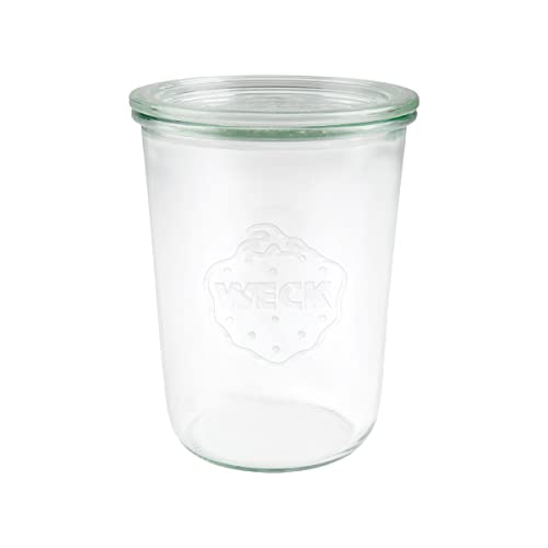 Weck 6 x Rundrandglas 0,75 l Einkochglas Sturzglas 3/4 Liter + Deckel von Weck