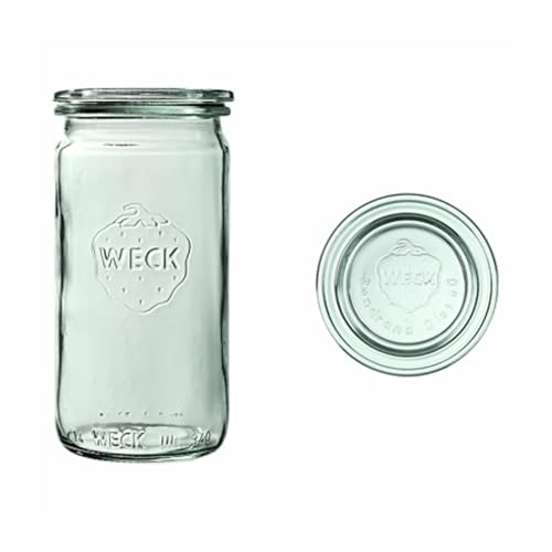 Weck 975 rund Rand Zylinder Jar, Glas, durchsichtig, 340 ml von Weck