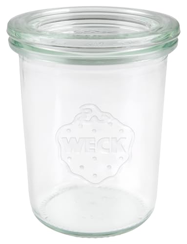 Weck Einkochgläser mit Glasdeckel - Füllmenge: 160 ml - praktische Sturzform - Deckel Ø: 60 mm - 12 Stück von Weck