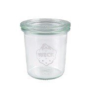Weck Glas 12er-Set 761 Mini-Sturzform mit Glasdeckel 140ml 5761916 von Weck