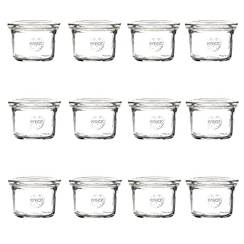 Weck Gläser Mini Einmachgläser mit Deckel 80 ml 12 Stück pro Set von Weck