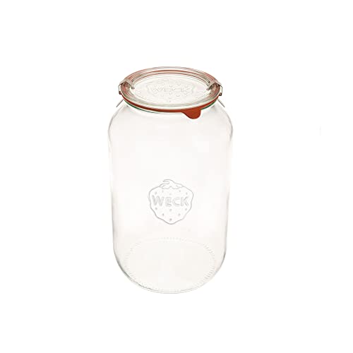 Weck Jars 776 300 ml Weithalsgefäß | Großes Glasgefäß zur Aufbewahrung von Lebensmitteln, Zucker, Mehl | Sichere Aufbewahrung Ihrer Lebensmittel mit luftdichtem Verschluss und Deckel | Made in Weck Jars 776 300 ml Weithalsgefäß | Großes Glasgefäß zur Aufbewahrung von Lebensmitteln, Zucker, Mehl | Sichere Aufbewahrung Ihrer Lebensmittel mit luftdichtem Verschluss und Deckel | Made in von Weck