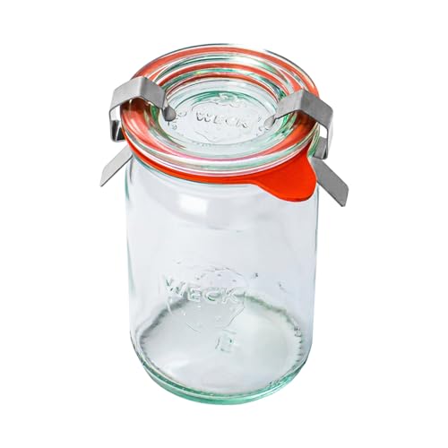 Weck Mini-Glas 145 ml 12 Stück | Glas mit Deckel, Dichtung und 2 Verschlüssen | Zum Einkochen von Konserven, Säften, luftdichtes Aufbewahren von trockenen Zutaten Weck Mini-Glas 145 ml 12 Stück | Glas mit Deckel, Dichtung und 2 Verschlüssen | Zum Einkochen von Konserven, Säften, luftdichtes Aufbewahren von trockenen Zutaten von Weck