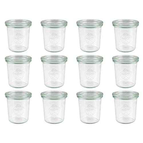Weck Mini-Sturzglas 140 ml, ohne Ringe und Klammern, 12 stücke von Weck