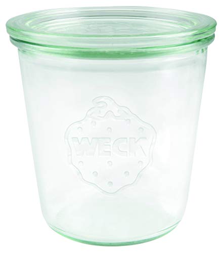 Weck Sturzglas 290 ml (Hochwertiges Einweck, Einmach Glas mit Glasdeckel; zum Einkochen; Hitzebeständig; Mikrowellengeeignet; Backofengeeignet; Rundrandglas) 900, 6 Stück von Weck