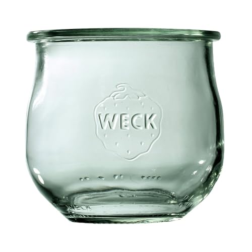 Weck Tulpe 370 ml 6-teiliges Glas zum Einmachen von Konfitüren, Säften, luftdichtes Aufbewahren von trockenen Zutaten von Weck