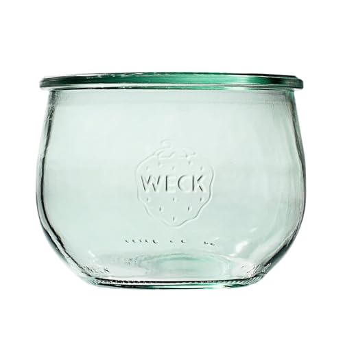 Weck Tulpe 580 ml 6-teiliges Glas zum Einmachen von Konserven, Säften, luftdichtes Aufbewahren von trockenen Zutaten von Weck
