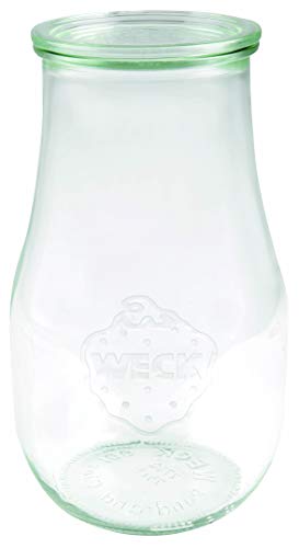 Weck Tulpenglas 2700 ml (Hochwertiges Einweck, Einmach Glas mit Glasdeckel; zum Einkochen; Hitzebeständig; Mikrowellengeeignet; Backofengeeignet; Rundrandglas) 739 von Weck