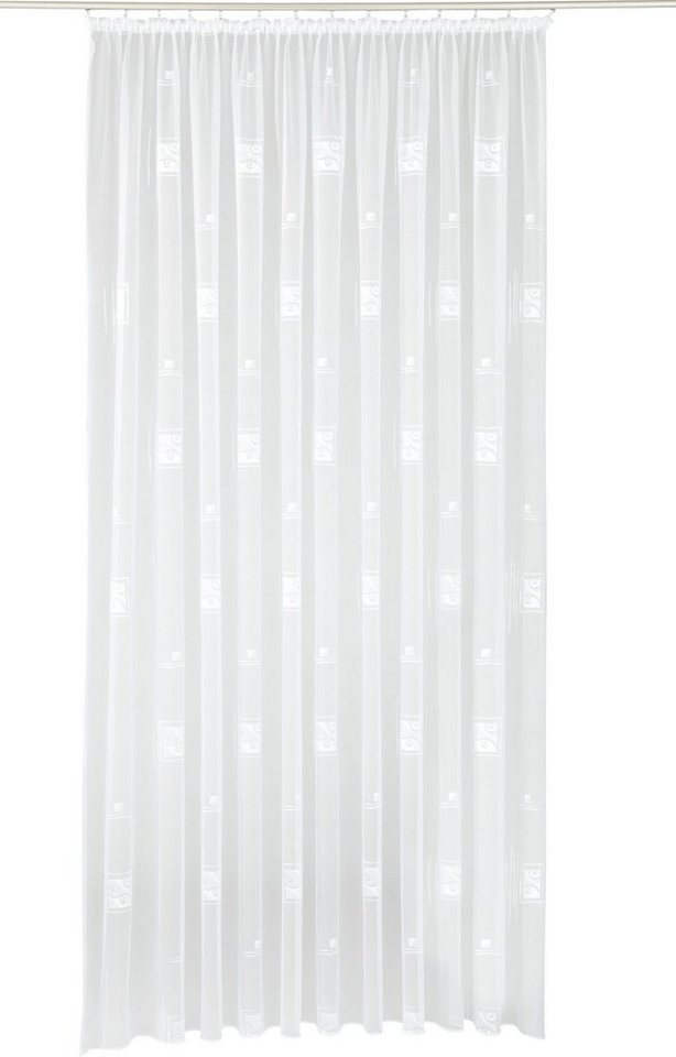 Weckbrodt Gardine Alexa (1 St), Smokband, halbtransparent, Jacquard, Jacquard, strukturiert,halbtransparent, Allover,Motiv, nach Maß, Store von Weckbrodt