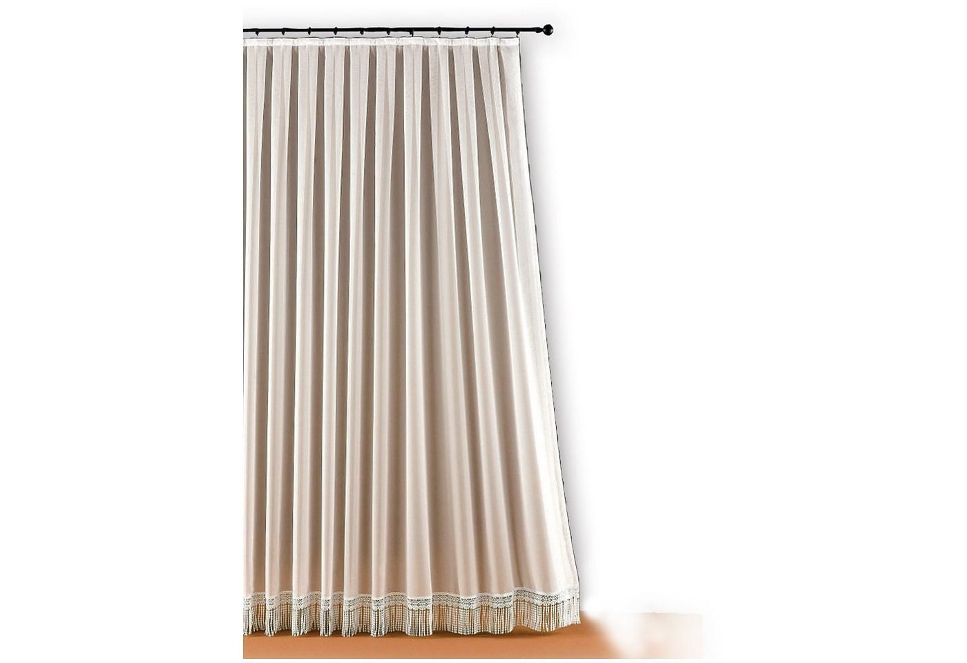Weckbrodt Gardine Makramee (1 St), Kräuselband, blickdicht, Webgardine, Makramee, Sockel, Feste Falten, nach Maß, Store von Weckbrodt