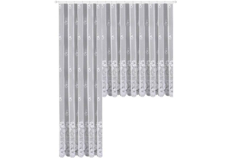 Weckbrodt Gardine Rostock (1 St), Kräuselband, halbtransparent, Jacquard, Jacquard, strukturiert, Allover, Motiv, Bordüre, nach Maß, Store von Weckbrodt