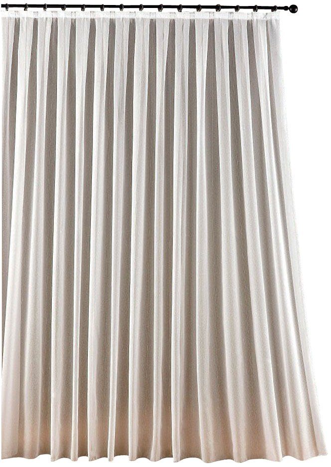 Weckbrodt Gardine Webstore (1 St), Kräuselband, halbtransparent, Webgardine, feste Falten, Uni, halbtransparent, nach Maß, Store von Weckbrodt