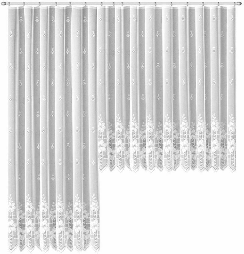 Weckbrodt Gardine Wien (1 St), Kräuselband, halbtransparent, Jacquard, Jacquard, strukturiert, Allover,floral,halbtransparent, Bordüre, Store von Weckbrodt