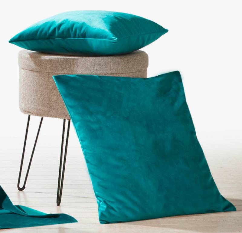 Weckbrodt Dekokissen Valentin, Samt-Optik, Velour, Unifarben, Kissenhülle ohne Füllung von Weckbrodt