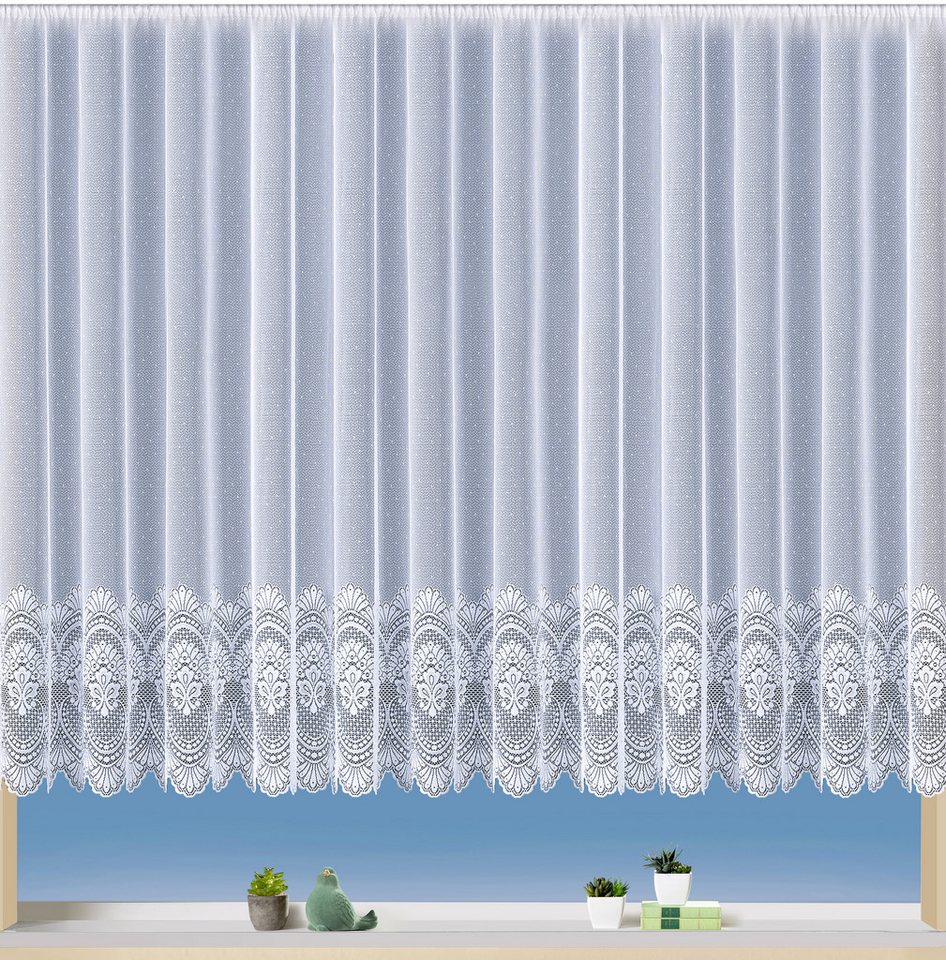 Weckbrodt Gardine Napoli (1 St), Kräuselband, halbtransparent, halbtransparent, Store, strukturiert von Weckbrodt