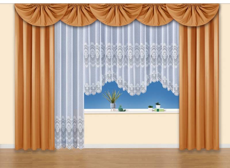 Weckbrodt Mittelbogen Nicoletta (1 St), Kräuselband, blickdicht, Querbehang, Gardine, Store, blickdicht von Weckbrodt