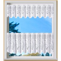 Weckbrodt Scheibengardine "Savannah", (1 St.), Bistro, Jacquard, Bordüre, Kante, floral, Gardine, Store von Weckbrodt