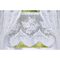 Weckbrodt Scheibengardine "Siena" Stangendurchzug 1 Stk. tlg. Bistro, Jacquard, floral, halbtransparent, Bordüre, Gardine, Store von Weckbrodt