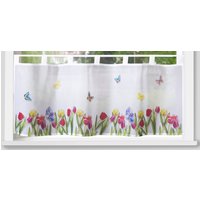 Weckbrodt Scheibengardine "Yara", (1 St.), Bistro, Voile, bedruckt, halbtransparent, HxB 45x120cm, Gardine, Store von Weckbrodt