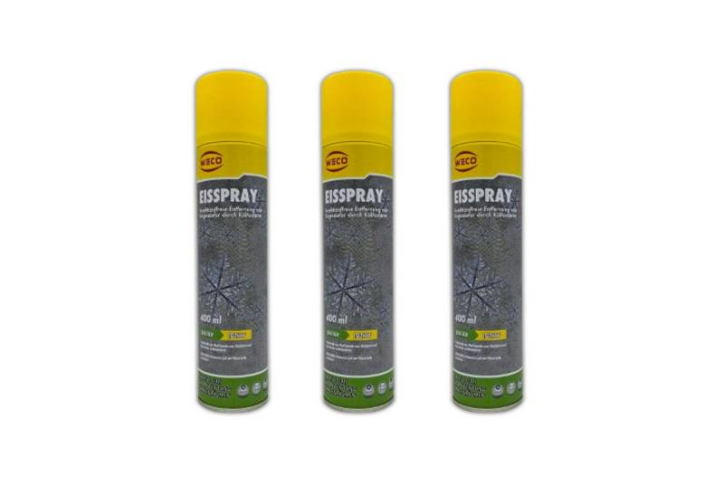 Weco Insektenspray Eisspray Insektenspray Ungezieferspray Insekten Fliegen Spray, 1.2 l, 3-St., 400 ml je Dose gegen Ungeziefer Vereist bei - 45°C von Weco
