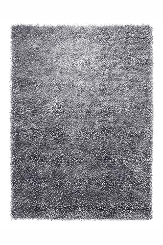 Esprit Home, Moderner Hochflor Teppich - Läufer aus Polyester für Wohnzimmer, Flur, Schlafzimmer, Cool Glamour (70 x 140 cm, grau) von Wecon Home